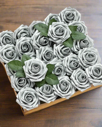 Deluxe Foam Real Touch Fake Flowers - 25 Pack