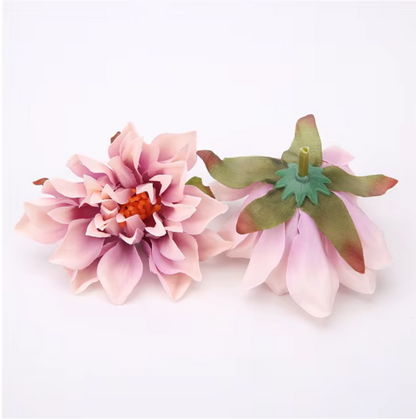 Dahlia Flower Heads Artificial Flower Small - 10Pcs