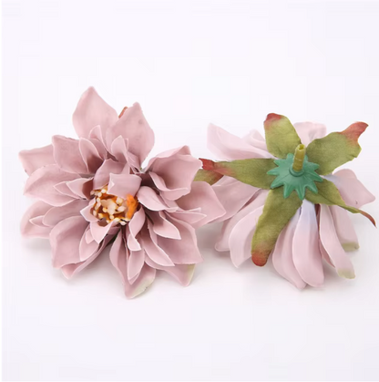 Dahlia Flower Heads Artificial Flower Small - 10Pcs