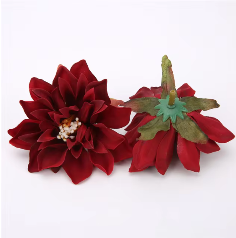 Dahlia Flower Heads Artificial Flower Small - 10Pcs