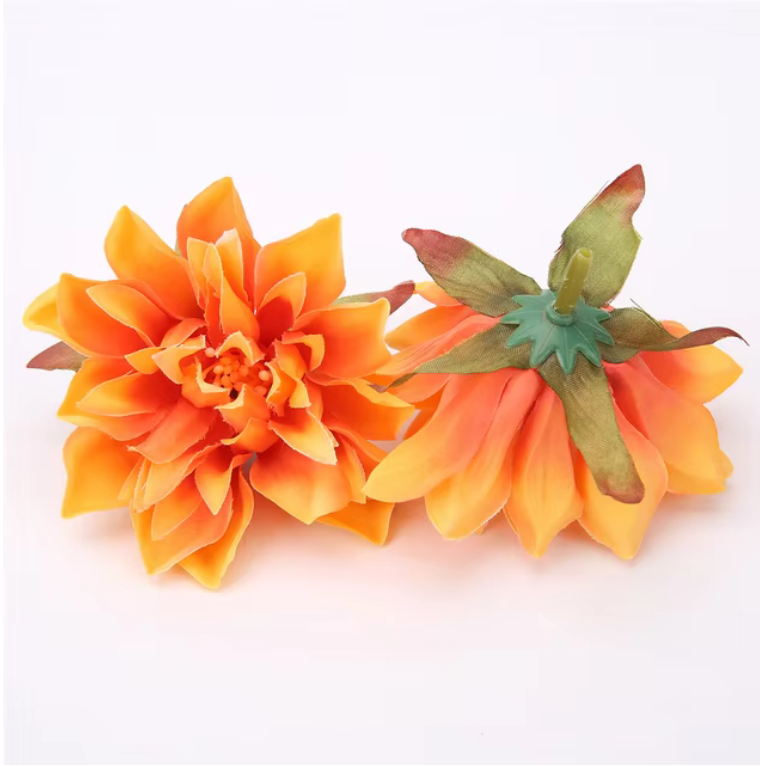 Dahlia Flower Heads Artificial Flower Small - 10Pcs