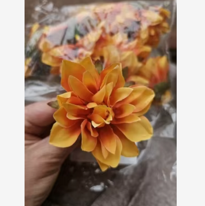 Dahlia Flower Heads Artificial Flower Small - 10Pcs